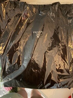 Prada Black Shiny Logo Tote